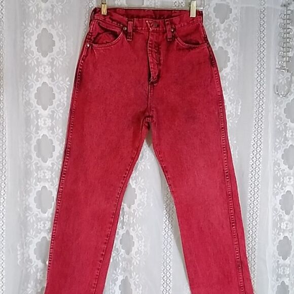VTG Rate Wrangler 14MWZRE Made In USA 100% Cotton W's Jeans High Waist 7 X 34 - Picture 6 of 16